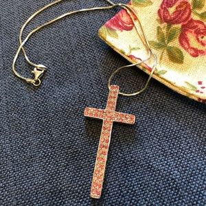 Silver necklace cross